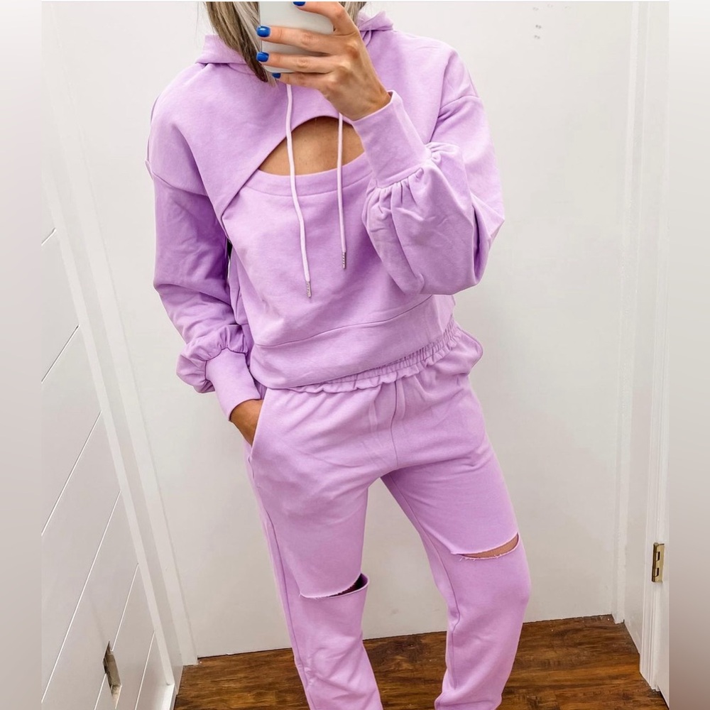 Purple Matching Sweatsuit - S/M